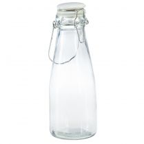 Product Bottle decoration glass bottle with cap Ø8cm 24cm