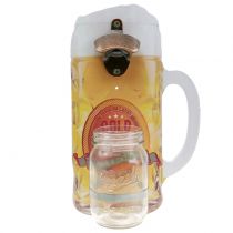Wall bottle opener with collection container 30cm x 18cm