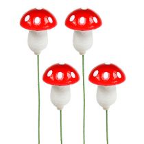 Toadstool on a wire 2.2cm 100pcs