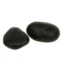 River Pebbles Black Matt 3cm - 6cm 1Kg