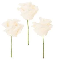 Product Artificial Cream-Coloured Rose, 10 cm Bloom, Wire Stem, Pack of 100