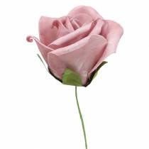 Product Foam rose Ø6cm old pink 27p