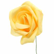 Product Foam rose yellow Ø15cm 4pcs