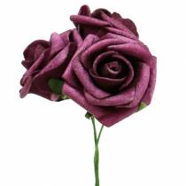 Product Foam Rose Ø3.5cm Mauve 48 pcs