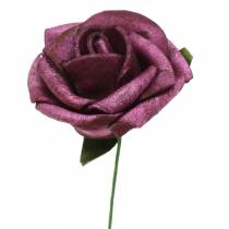 Product Foam rose Ø3.5cm Mauve 48p