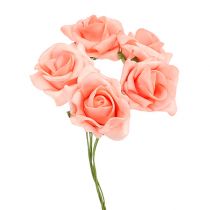 Product Foam Rose Ø4.5cm Salmon 36 pcs