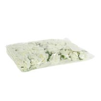 Product Cream Foam Rose Ø3.5cm with Wire Stem, Set of 48