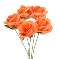 Product Foam rose Ø 3.5cm orange 48 pieces