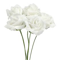 Product Foam Rose Ø4.5cm white 36 pcs