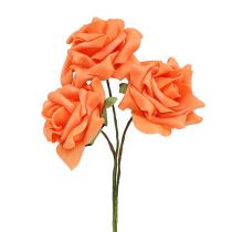 Product Foam rose Ø7.5cm orange 18p