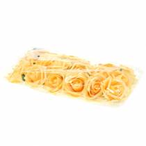 Product Foam Rose Ø7.5cm Yellow 18 pcs