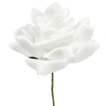 Product Foam Roses White Ø10cm 8 pcs