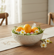 Product Easter Decoration Craft Set: 10 Real Hollowed Hen Eggs in Orange-Apricot, 5cm