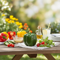 Product Decoration pepper green food dummy vegetable H10cm