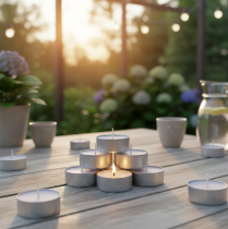 Product Scented candles lavender mimosa, tea lights scented Ø3.5cm H1.5cm 18 pieces