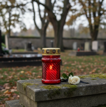 Product Grave light glass red Ø6cm H10.5cm 1 piece