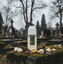 Product Grave candle, white, vegetable oil ICP, burning time 4 days, H20cm