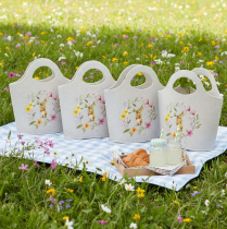 Product Felt bag with adorable Easter bunny, suitable for spring and summer, 27cm, 4 pieces
