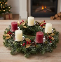 Product Candle holder silver Ø10cm 4 pcs