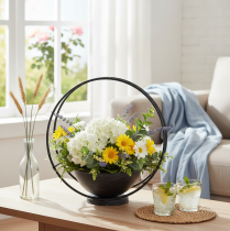 Product Bowl with foot, decorative ring, metal, anthracite, H29cm, 2 pieces