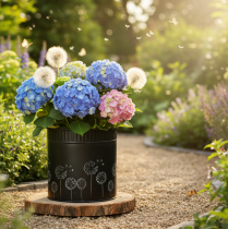 Product Dandelion flower pot, black, Ø15.5cm H15.5cm