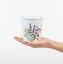 Product Plant pot, flower pot, metal sheet, planter Ø15cm H14cm