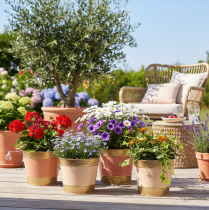 Product Metal plant pot/flower pot, Ø17cm H14.5cm, 4 pieces