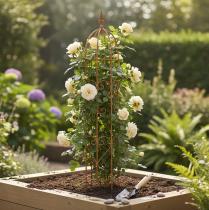 Product Garden trellis, climbing aid for roses and other climbing plants, ideal garden design, 108cm, set of 2.