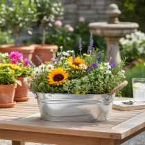 Product Oval bowl 35cm x 21.5cm H11.5cm, glossy zinc