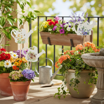 Product Watering can decorative stakes for flower bouquets and balcony flower decoration, 34cm, 12 pieces