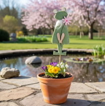 Product Felt frog decorative plant stakes – Spring-like plant stakes for flowers &amp; arrangements, 10cm, 12 pieces
