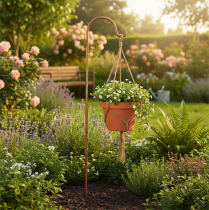 Product Garden stake hook hanger for lanterns and plants, decoration for garden and terrace, 98cm