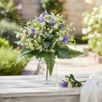 Product Artificial flower decorative bouquet, daisies and lilac, deceptively realistic, 40cm, table decoration, room decor
