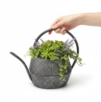 Product Decorative metal watering can/teapot, black, vintage style
