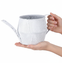 Product Decorative metal jug, white, vintage shabby chic, 28cm