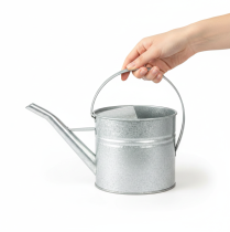 Product Vintage decorative watering can, metal, silver, 1.25l planter