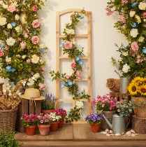 Product Rustic Wooden Window Frame for Wall Decoration – 100cm