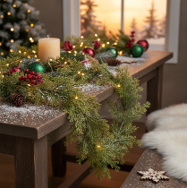 Product Artificial Garland Conifer Branch Decoration for Table and Window 115cm
