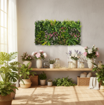 Product Artificial Plant Wall 100 x 55 cm Vertical Greenery for Indoor Decoration