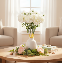Product Kunstnelken Bouquet White 40cm, 4 Bunches