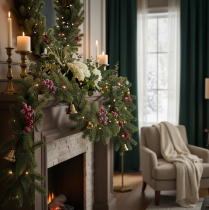 Product Artificial Green Pine Garland 200cm for Festive Decorations