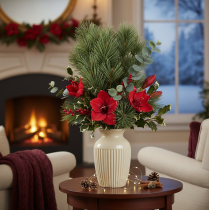 Product Artificial Pine Sprigs 55cm Decorative Christmas Greenery, Set of 3
