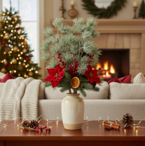 Product Artificial Pine Branch Set of 3, 55cm Winter Decoration, Green