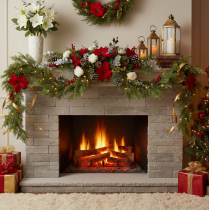 Product Artificial Green Pine Garland 200cm Indoor Decoration