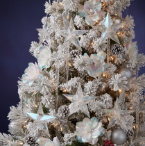 Product Acrylic Hanging Star Decoration Iridescent Clear 9cm Set of 6