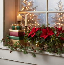 Product Artificial Larch Garland with Pinecones and Needle Branches 120cm