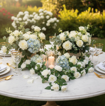Product Künstliche Rose Garland with White Flowers, 170cm Decoration