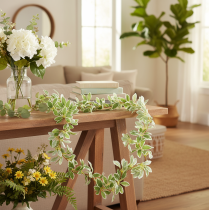 Product Artificial Garland with Variegated Leaves 175cm for Indoor Decoration