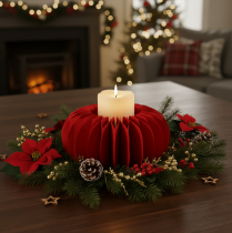Product Red Honeycomb Paper Pumpkin Decoration, Set of 4, 24cm