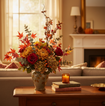Product Artificial Hawthorn Twig Autumn Decoration 75cm